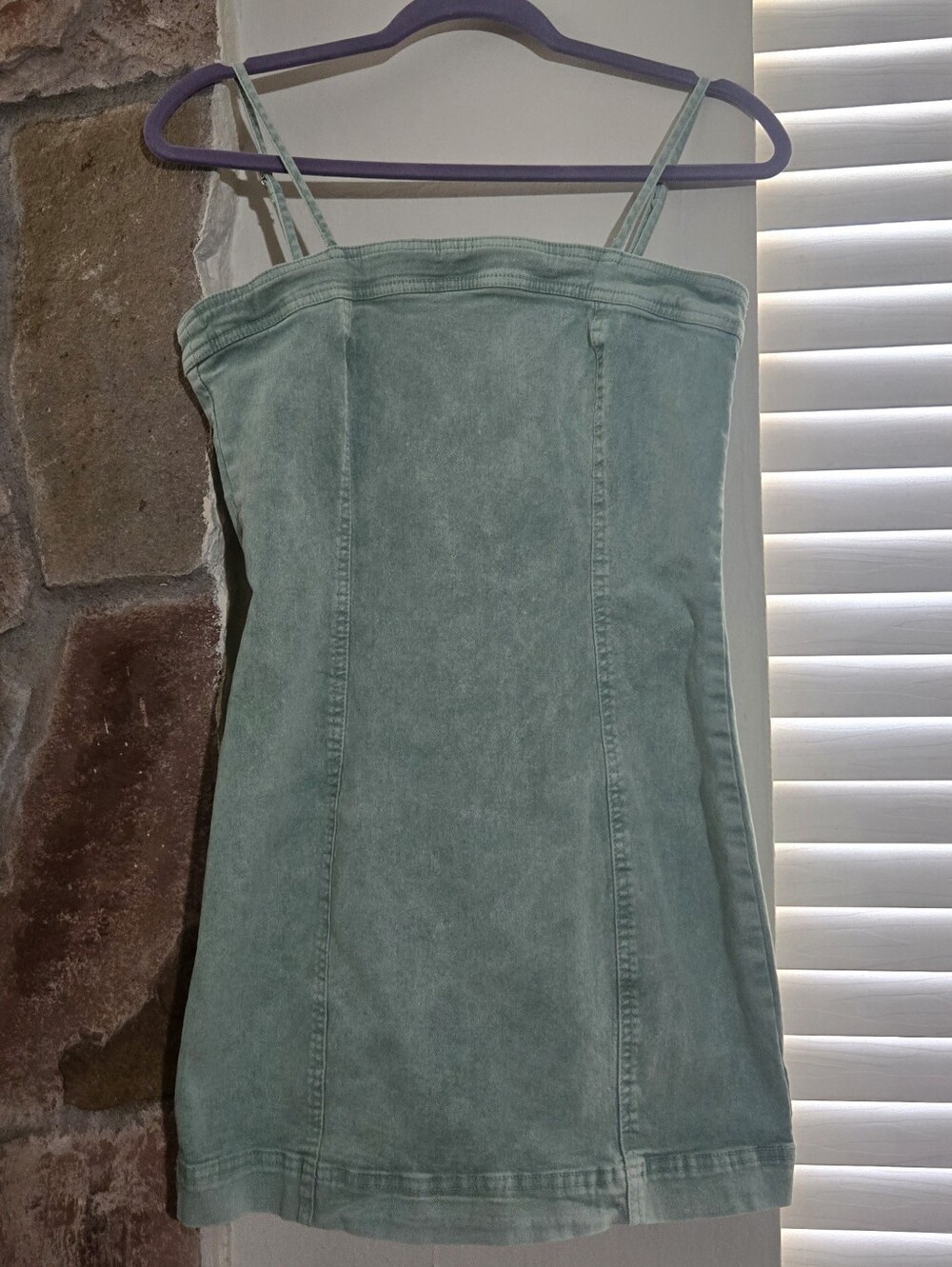 Francesca's TGLA Lace Up Denim Mini Dress - Garden Fairy